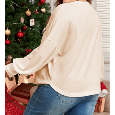 REDUCED!!! Uma Beige Star Shape Studded Crew Neck PLUS SIZE T Shirt REDUCED!!!