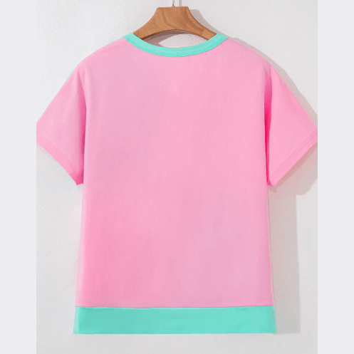 Alberta Green Two Tone Half Buttons Collared T Shirt