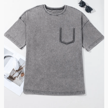 Hollie Mineral Wash Half Sleeve Boyfriend Vintage T Shirt
