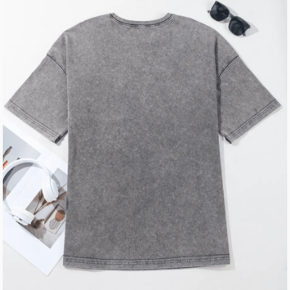 Hollie Mineral Wash Half Sleeve Boyfriend Vintage T Shirt
