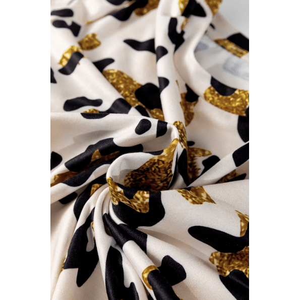 Nona Leopard Print Round Neck Casual T Shirt