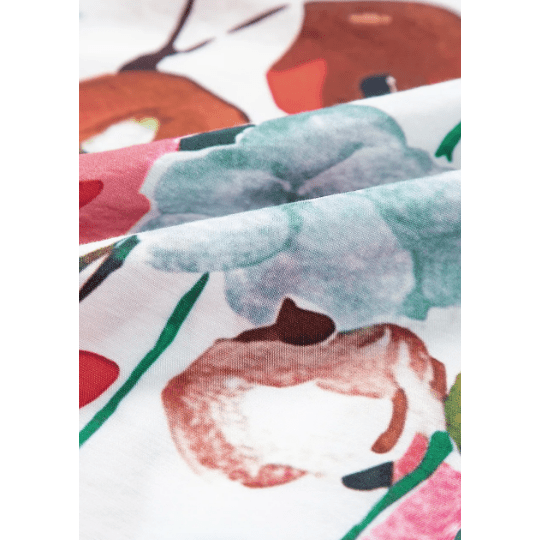 Karon Pink Floral Print Slit V Neck Short Sleeve Blouse
