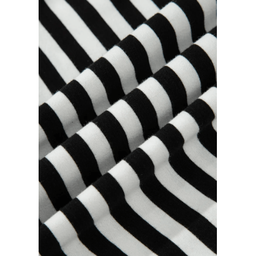 Jezzie Black Stripe U Neck Sleeveless Loose Fit Mini Dress