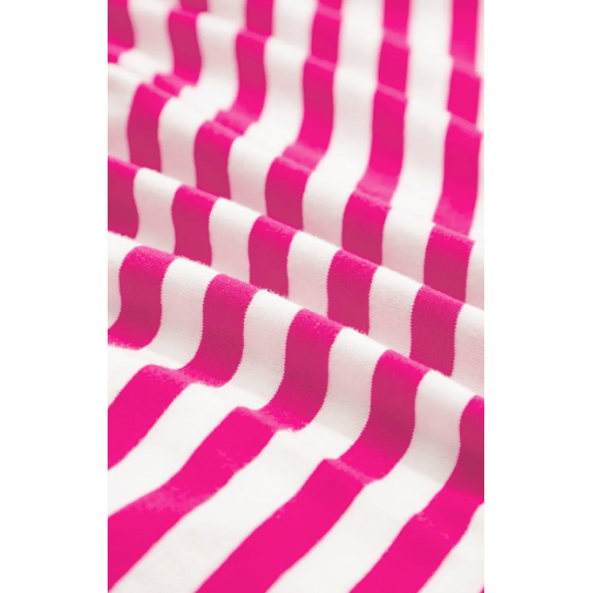 Jezzie Pink Stripe U Neck Sleeveless Loose Fit Mini Dress