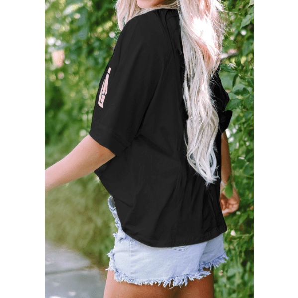 REDUCED!!! Mama Black MAMA Chenille Patched Crew Neck T Shirt REDUCED!!!