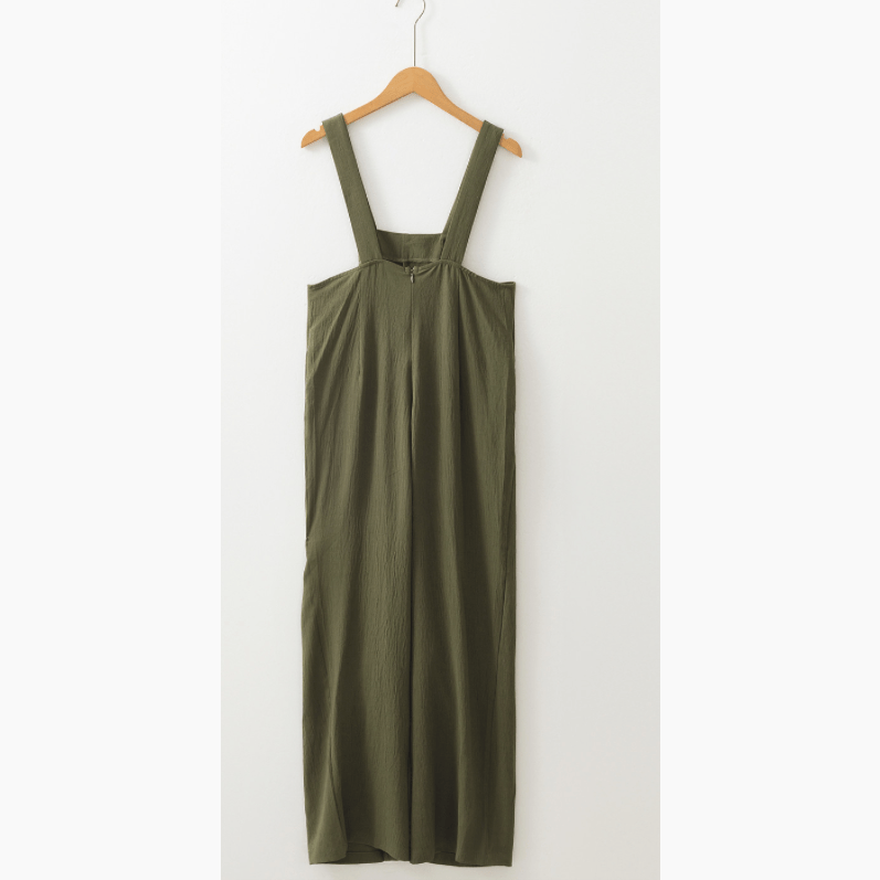 REDUCED!!! Jaune Jungle Green Solid Color Buttoned Straight Leg Overall REDUCED!!!