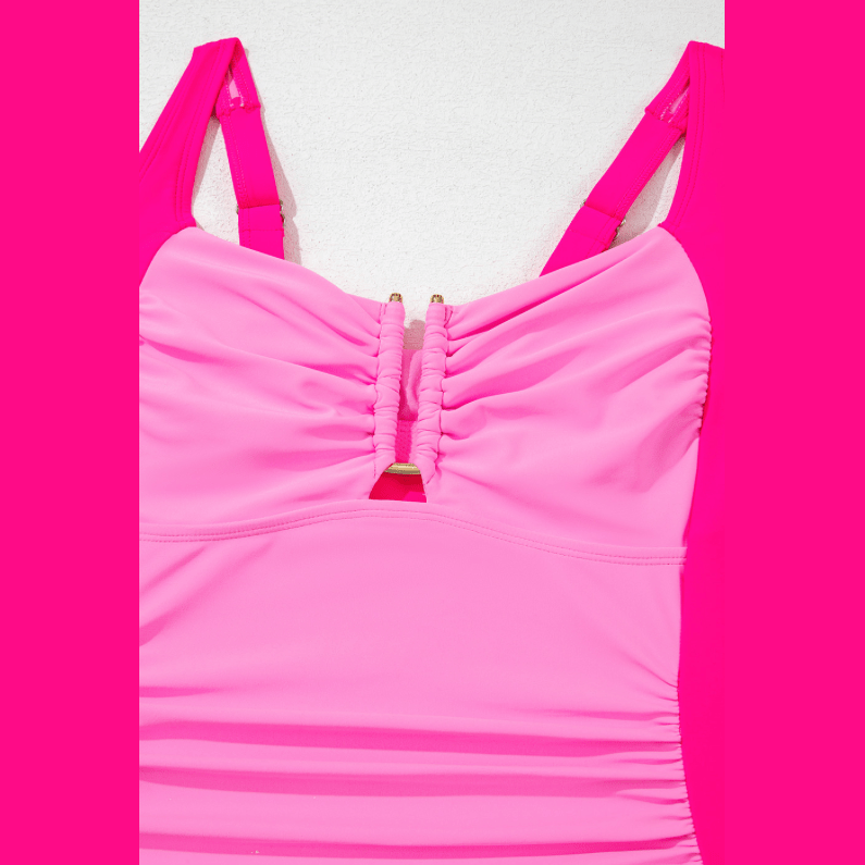 Melania Ruched Tummy Control Tankini 2pcs Swimsuit