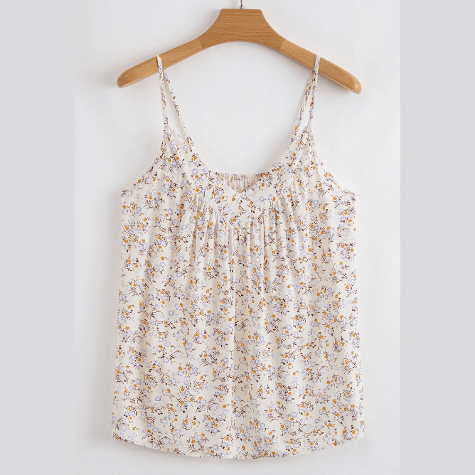 Karabelle Boho Floral Spaghetti Straps Tank Top
