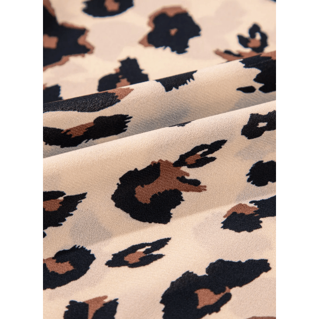 Cassidy Leopard Print PLUS SIZE Button Front Shirt