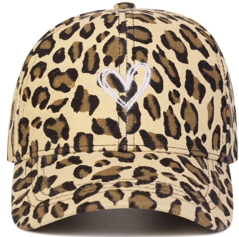 Heart Embroidered Baseball Cap - 2 Colors