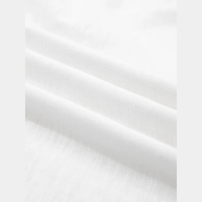 Cynthia White Layered Ruffle Short Sleeve Round Neck Top