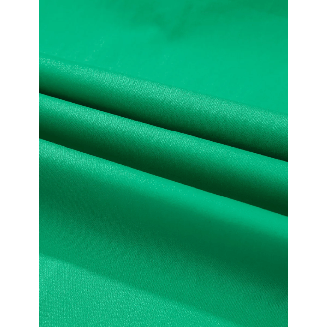 Jerika Bright Green Contrast Scallop Trim Layered Short Sleeve V Neck Blouse