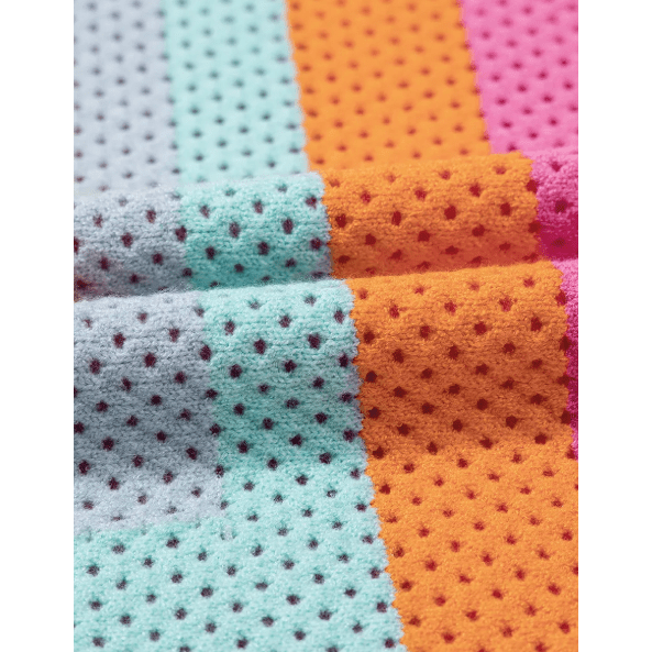 Krysta Orange Color Block Eyelet Casual Sweater T Shirt