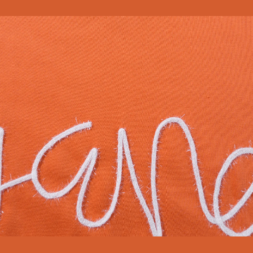 Orange/White Tinsel Game Day Drop Shoulder Graphic Sweatshirt