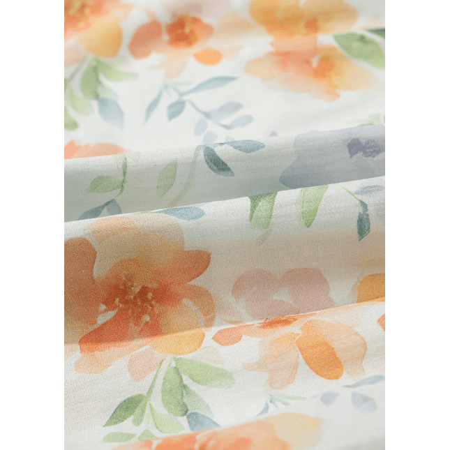 Harnett Floral Print Shirred High Waist Puff Sleeve Mini Dress
