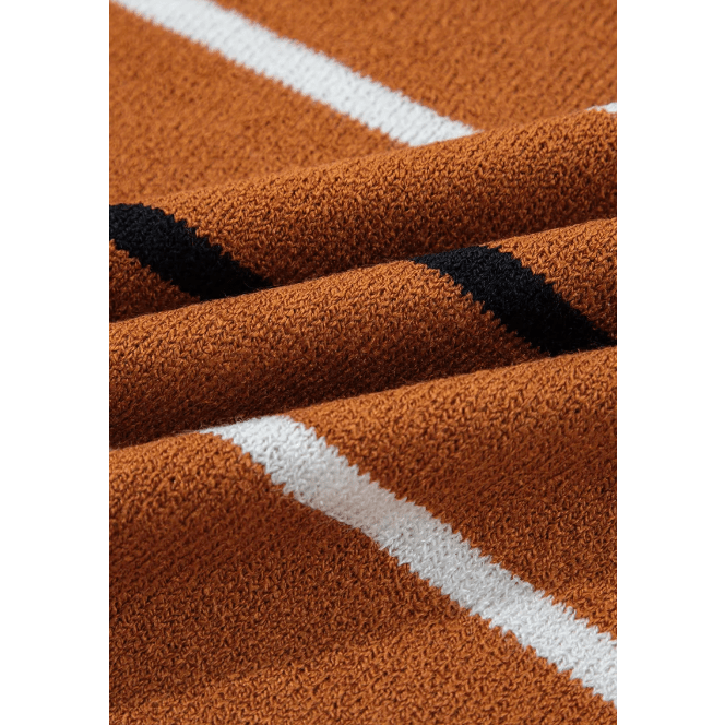 Willa Brown Ribbed Edge Drop Shoulder Sweater