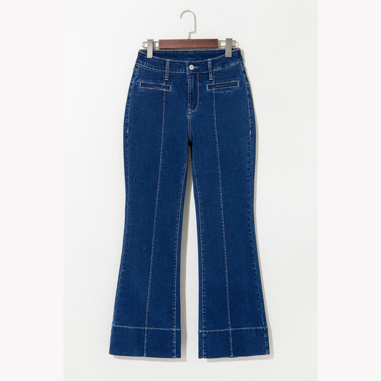 Agnes Center Seam Deep Wash Straight Jeans