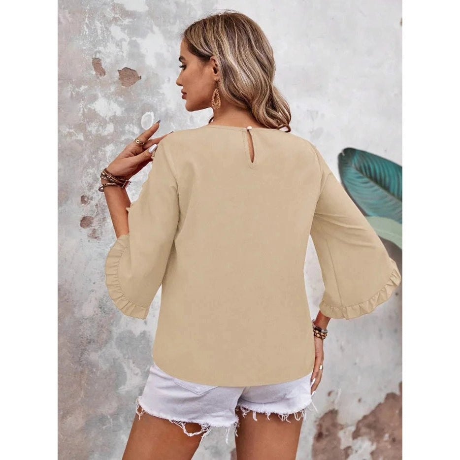 Manda Three-quarter Butterfly Sleeve Top - 5 Colors