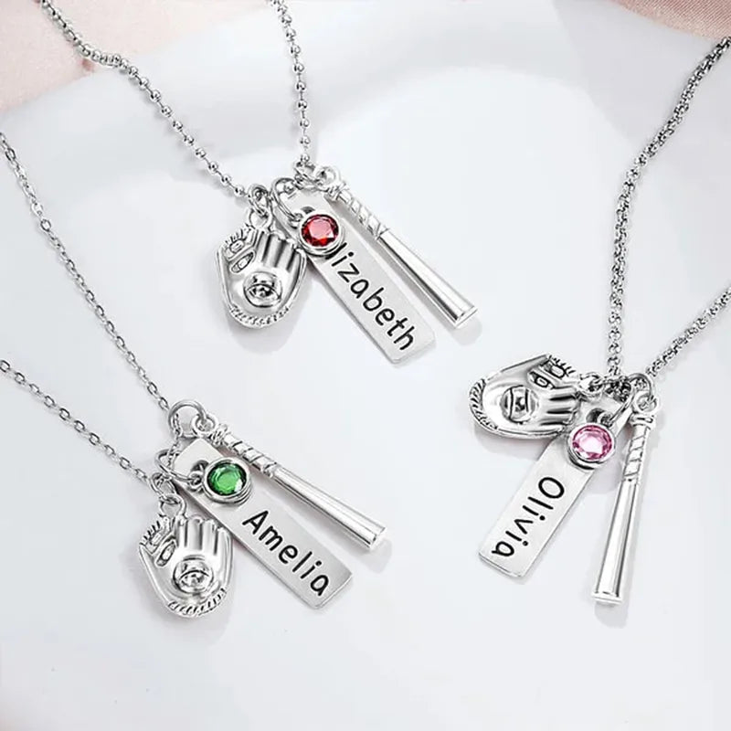Custom Baseball Necklace - 3 Colors