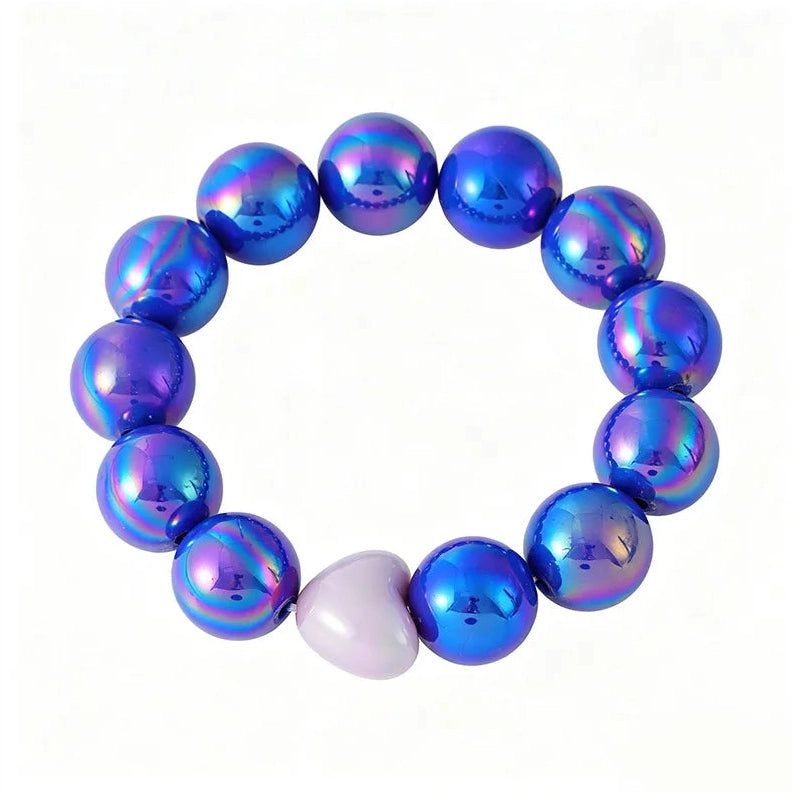 Hearts Resin Bracelet - 4 Colors