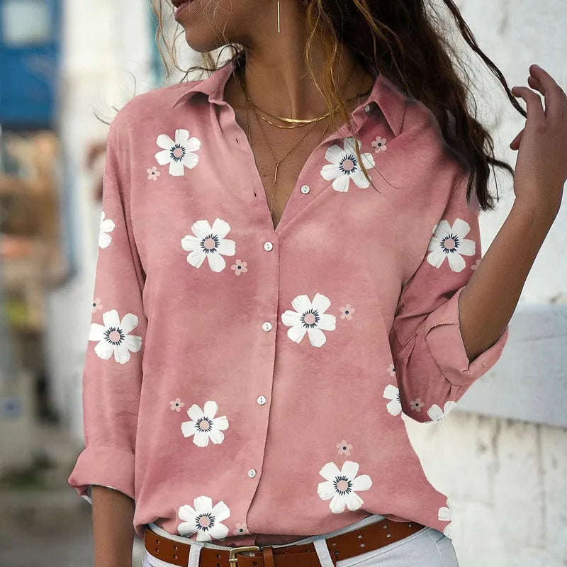 Deandra Daisy Floral Print Loose Blouse - 4 Colors