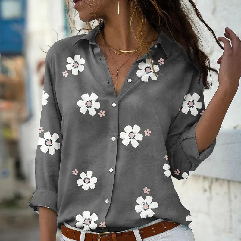 Deandra Daisy Floral Print Loose Blouse - 4 Colors
