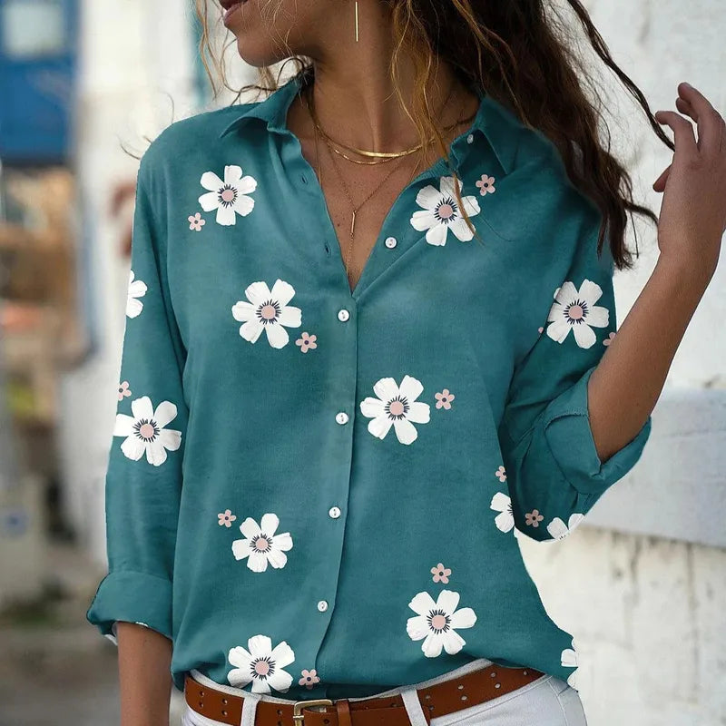 Deandra Daisy Floral Print Loose Blouse - 4 Colors