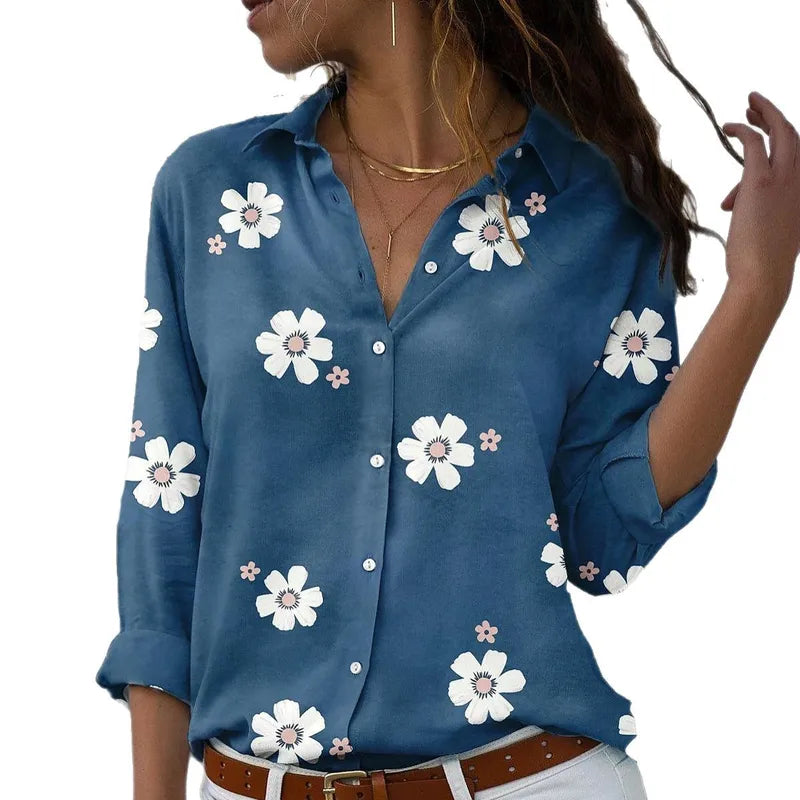 Deandra Daisy Floral Print Loose Blouse - 4 Colors