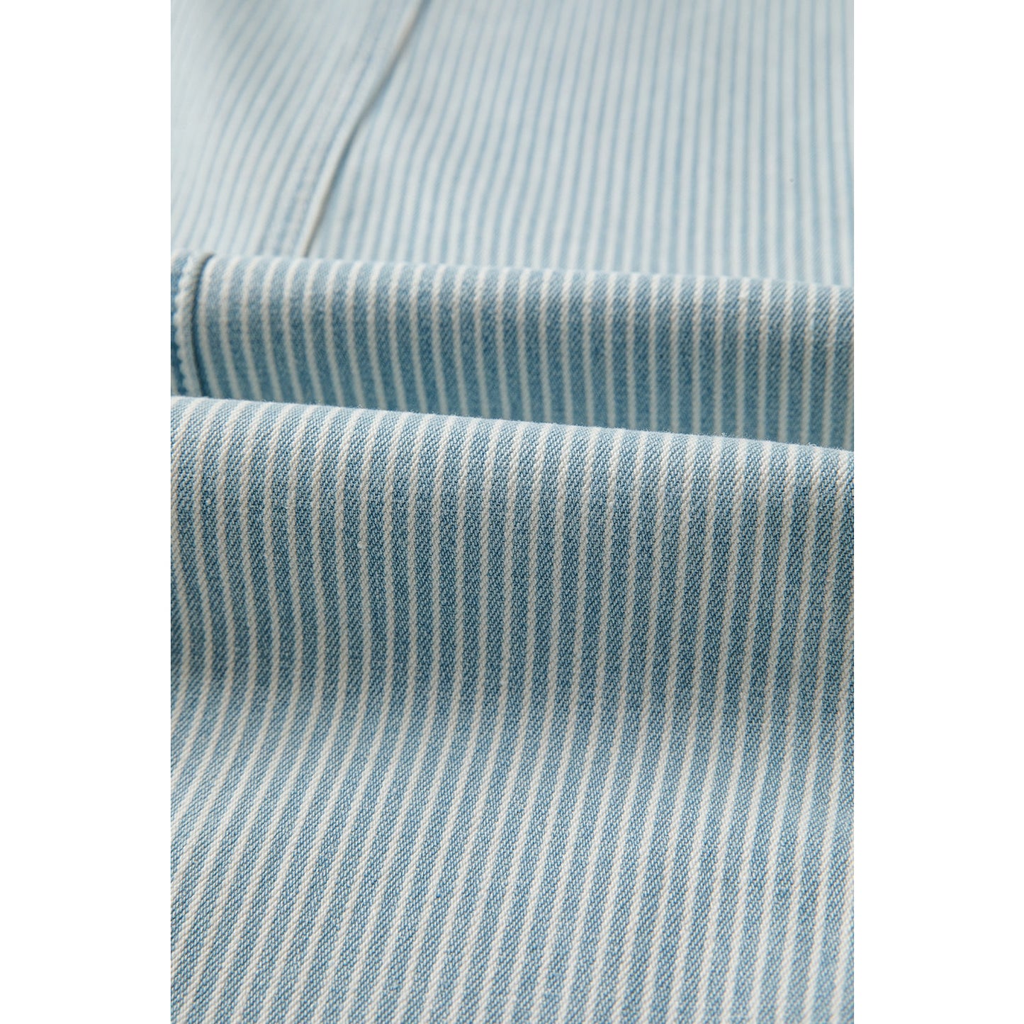 Dulcie Sky Blue Stripe Mid Rise Drawstring Waist Jeans