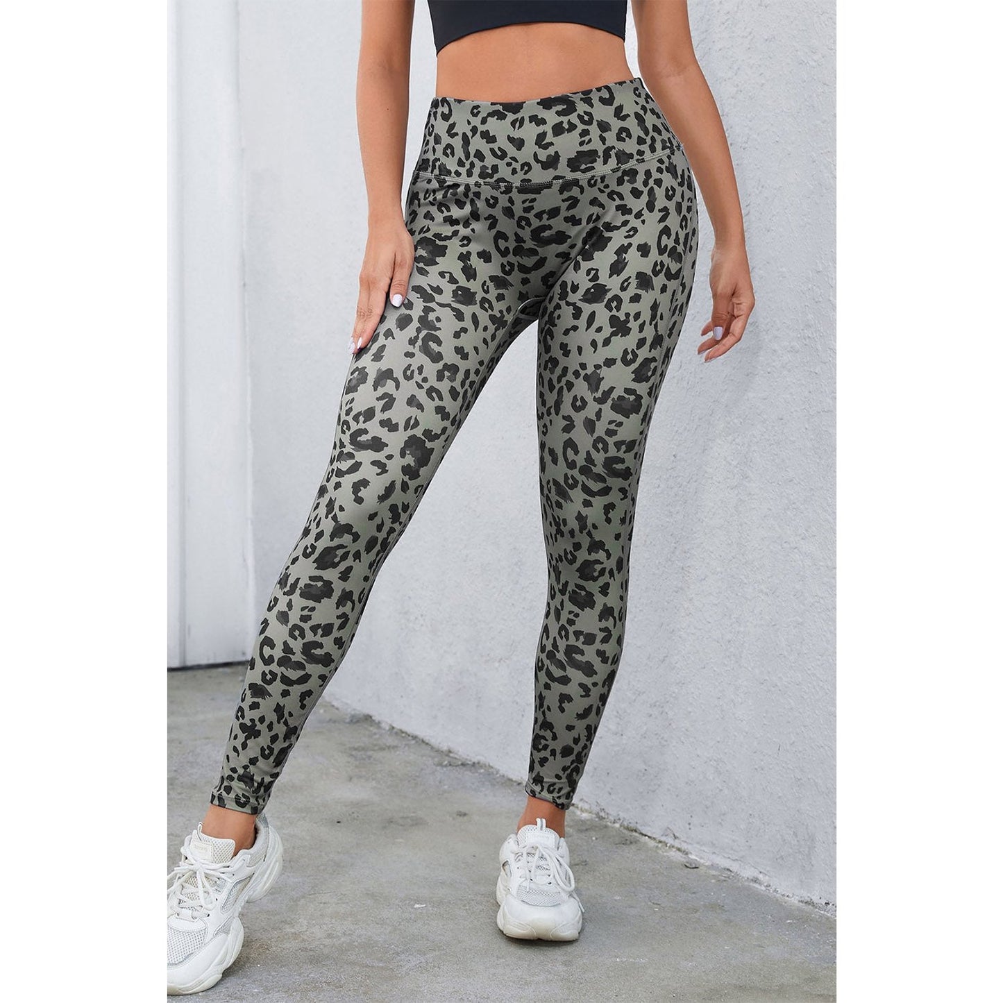 REDUCED!!! Eunice Grey Classic Leopard Print Active Leggings REDUCED!!!