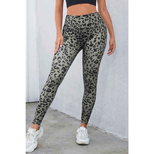 REDUCED!!!  Eunice Grey Classic Leopard Print Active Leggings  REDUCED!!!