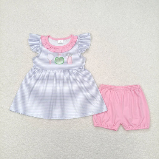Golf Embroidery Girl Short Set