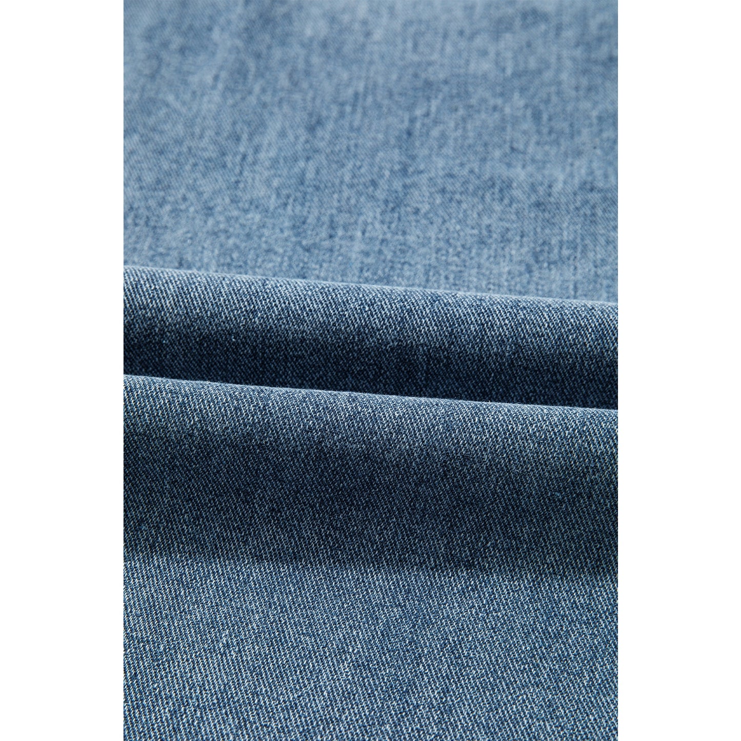 Harlyn Dusk Blue Embroidered Cropped Wide Leg High Waist Jeans