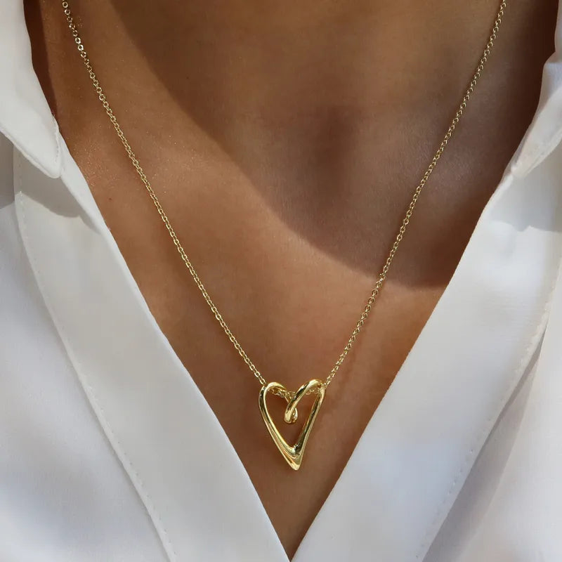 RTS Golden Heart Necklace