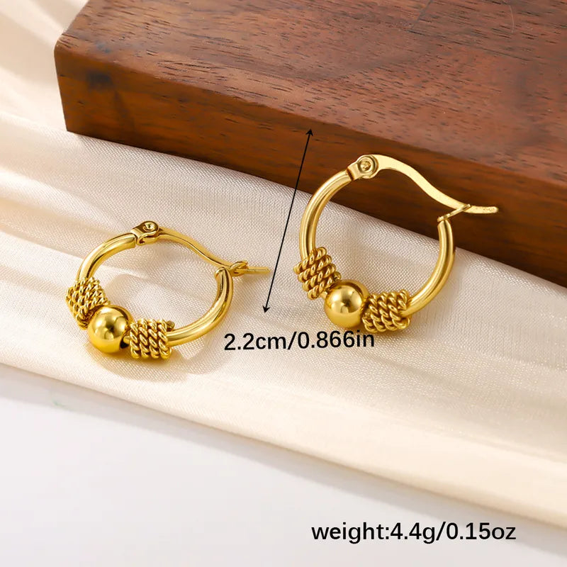 Golden Semicircle Hoop Earrings