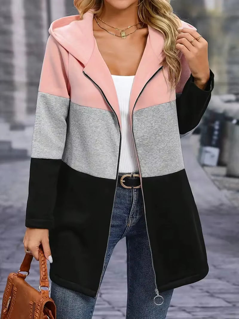 Kenza Three Color Hooded Jacket