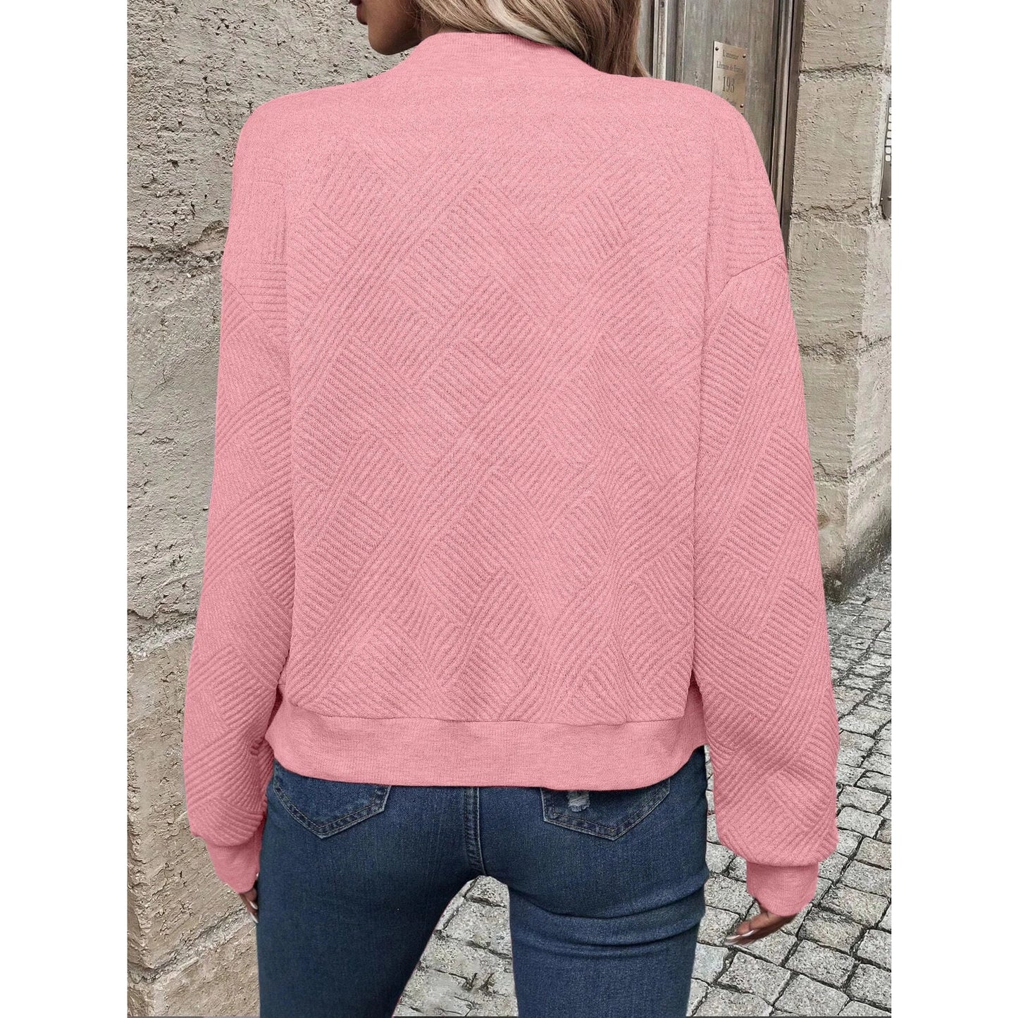 Kenzi Pink Baseball Collar Baseball Jacket