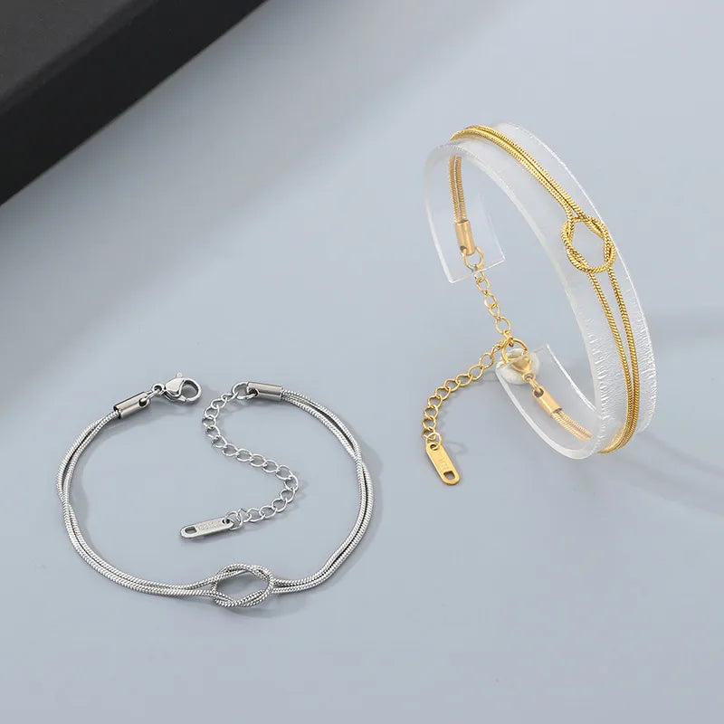 18K Gold Plated Knot Bracelet - 2 Colors