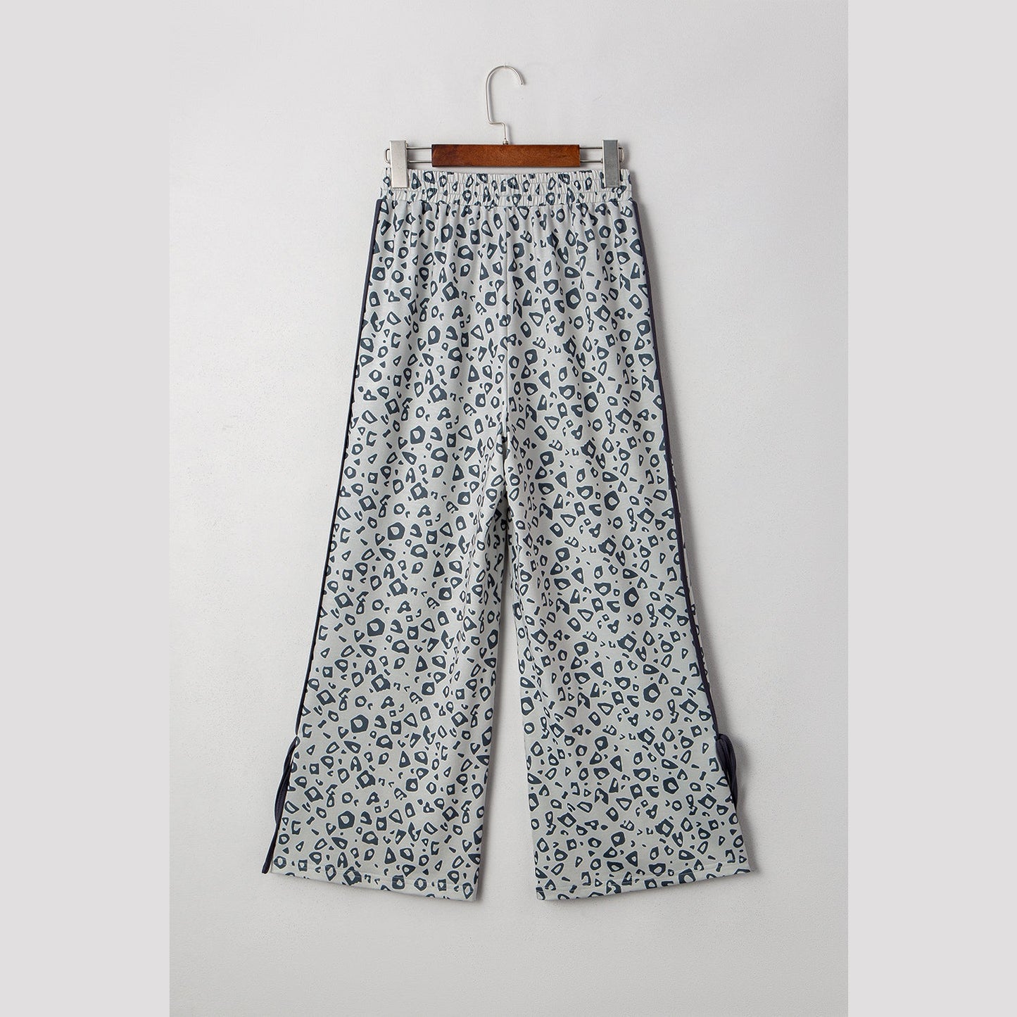 Kymber Leopard High Waist Side Bow Straight Leg