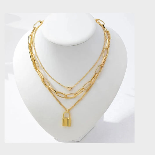 Locked in Love Layered Necklace