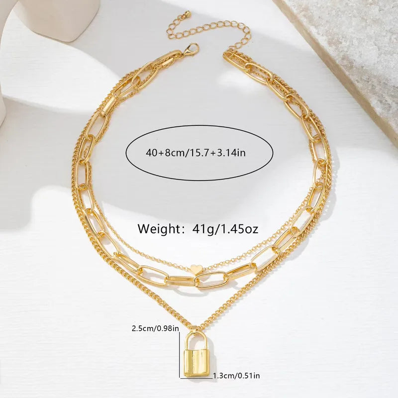Locked in Love Layered Necklace