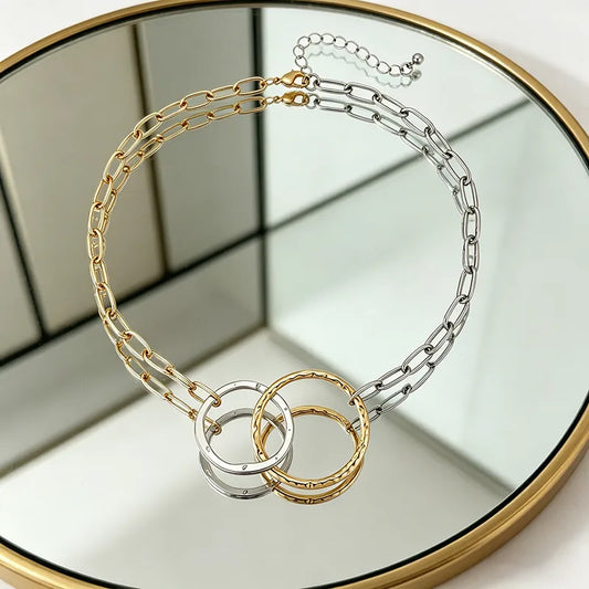 Double Circle Necklace