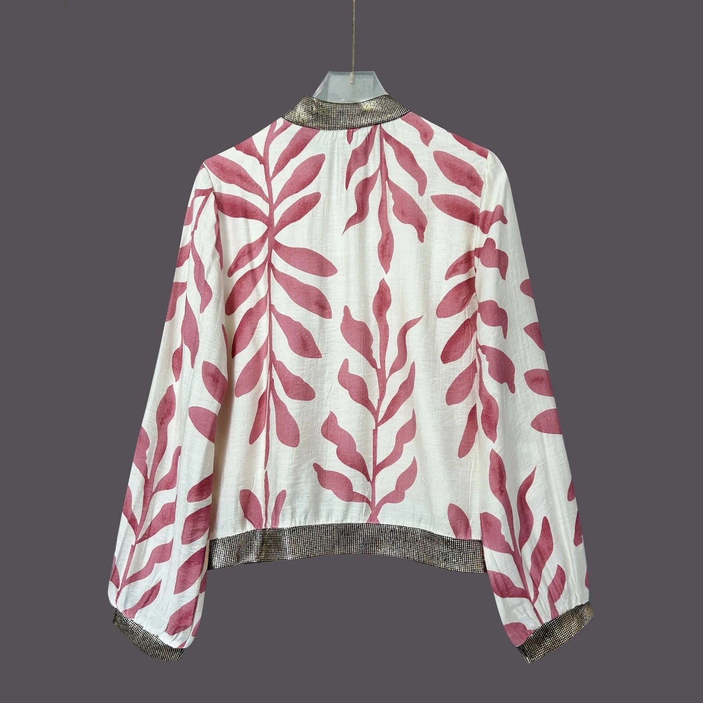 Shermain Tropical Print Bomber Jacket