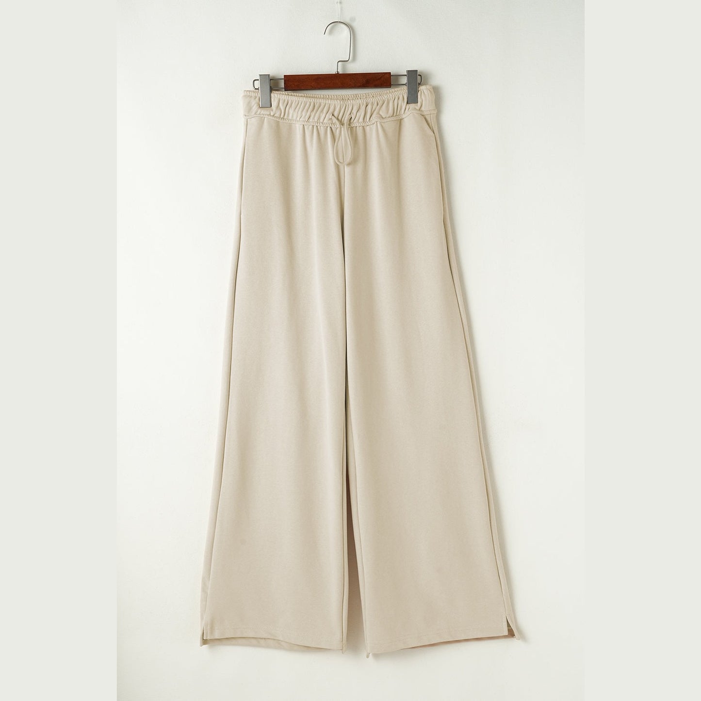 Sallie Loop Drawstring Elastic Waistband Casual Wide Leg Pants