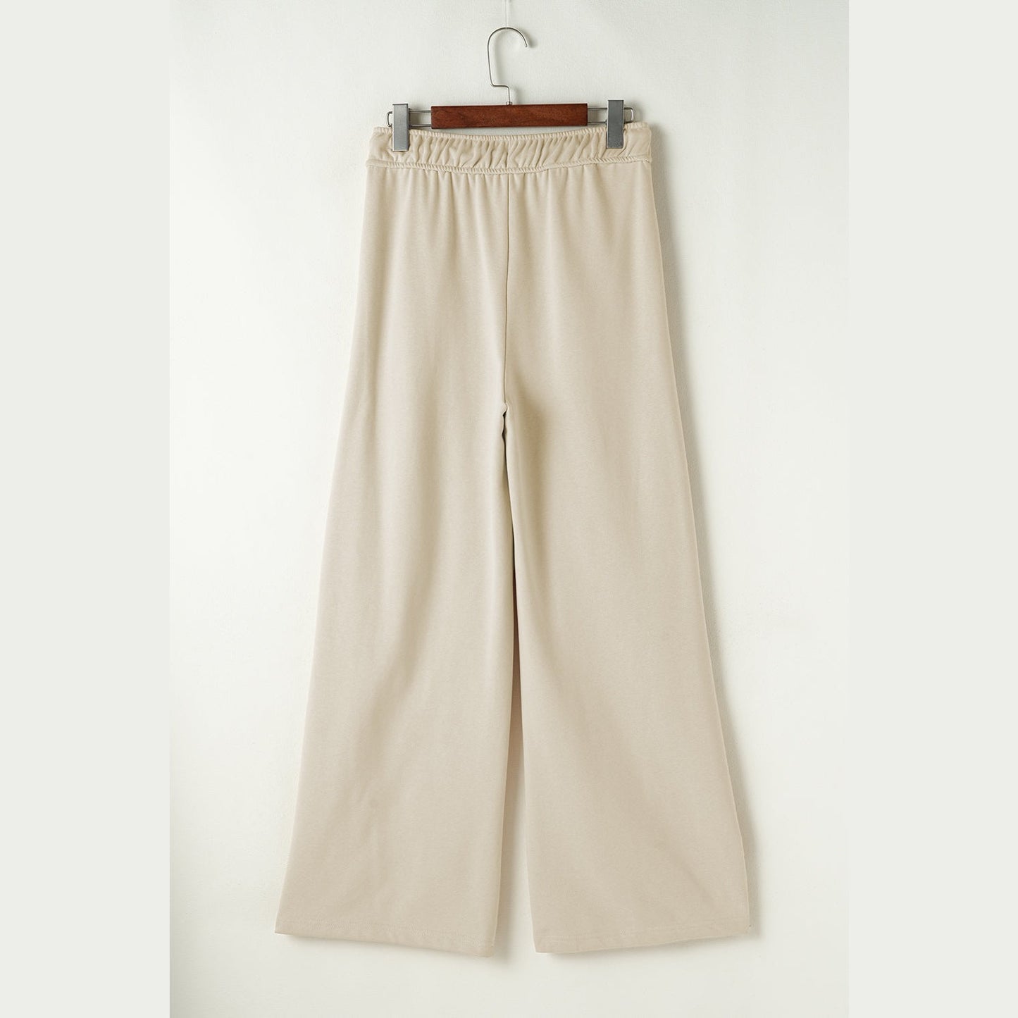 Sallie Loop Drawstring Elastic Waistband Casual Wide Leg Pants