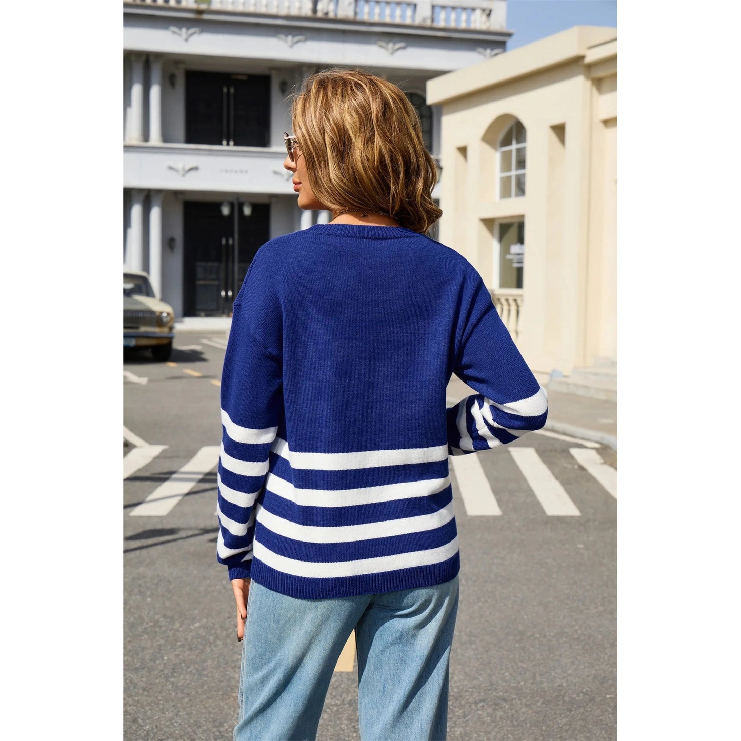 Shania Striped Drop Shoulder Sweater - 3 Colors