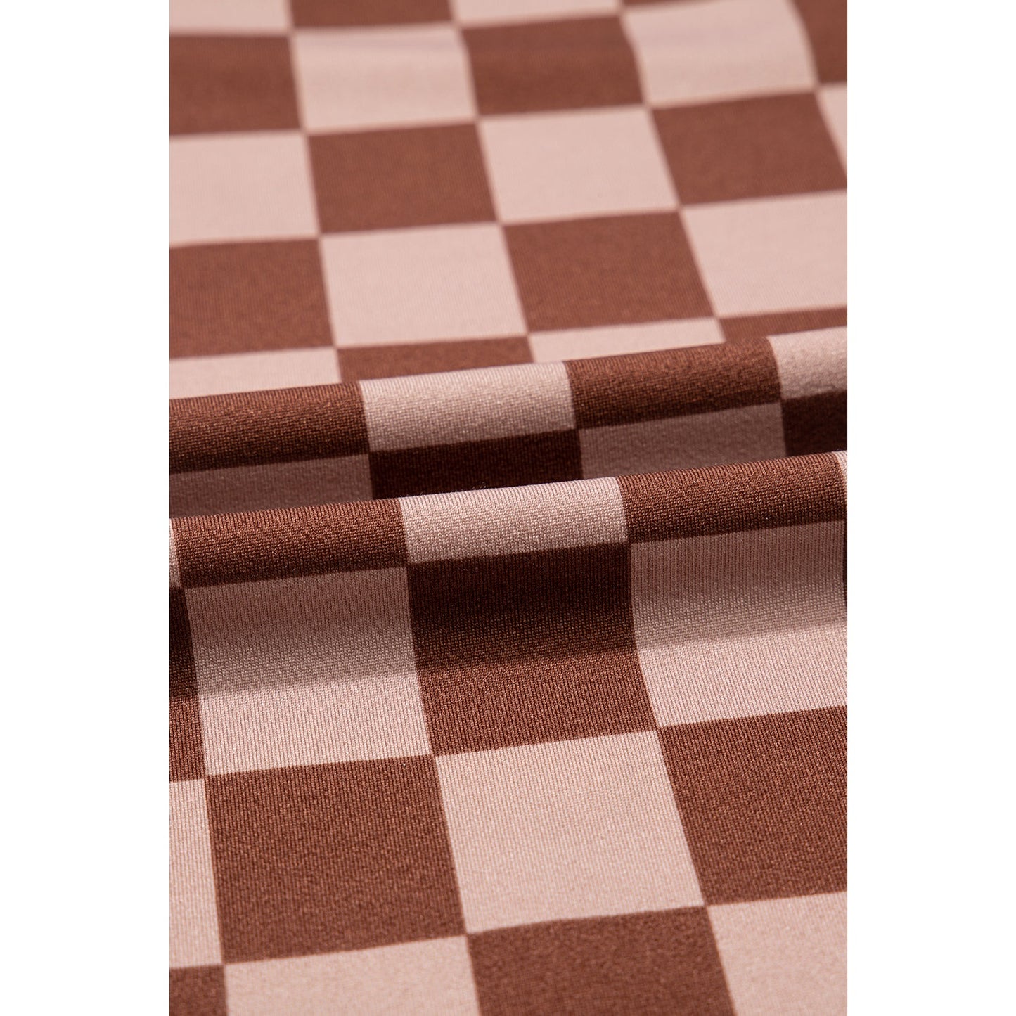 Sharpay Khaki Checkered Elastic High Waist Loose Casual Pants