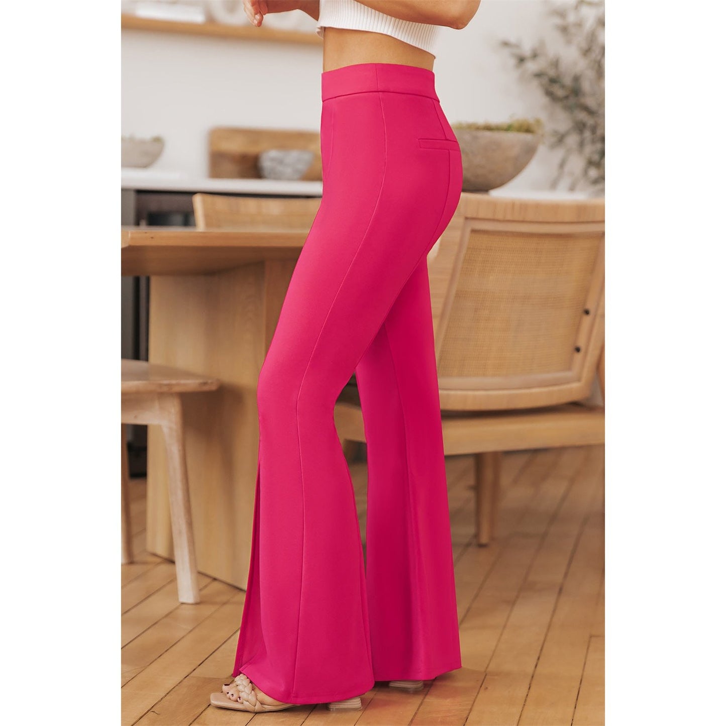REDUCED!!! Sophey Pink Split Hem High Waist Pants REDUCED!!!