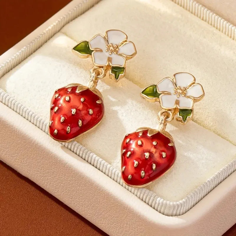 Strawberry Drop Earrings