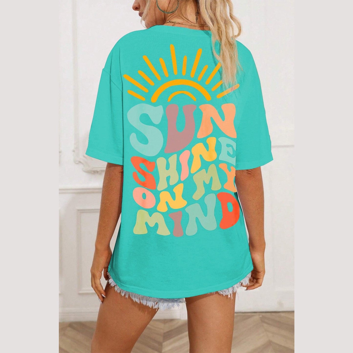 REDUCED!!! Mint Green SUNSHINE ON MY MIND Graphic Tee REDUCED!!!
